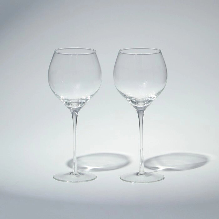 Набор бокалов для вина Red wine glass set, стеклянный, 250 мл, 2 шт от компании Интернет - магазин Flap - фото 1