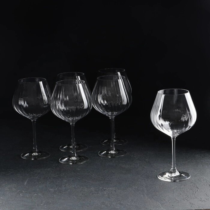 Набор бокалов для вина «Виола», 6 шт, 570 мл, хрустальное стекло от компании Интернет - магазин Flap - фото 1