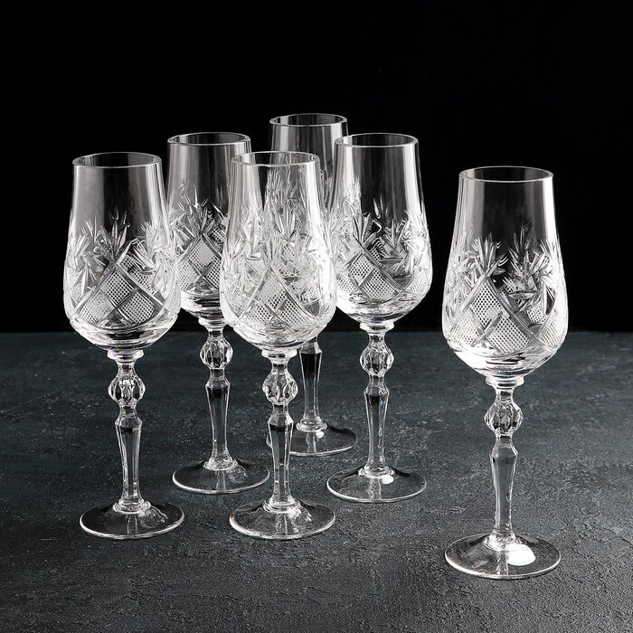 Набор бокалов хрустальных для шампанского «Мельница», 190 мл, 6 шт от компании Интернет - магазин Flap - фото 1