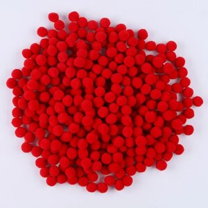 Набор деталей для декора «Бомбошки», набор 1000 шт., размер 1 шт. 2 см, цвет красный
