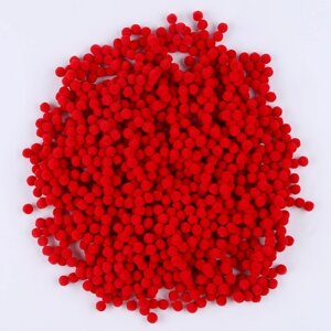 Набор деталей для декора «Бомбошки», набор 5000 шт., размер 1 шт. 1 см, цвет красный