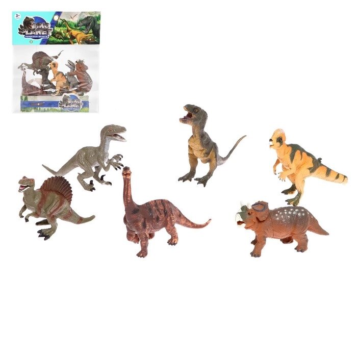 Набор динозавров «Юрский период», 6 фигурок от компании Интернет - магазин Flap - фото 1