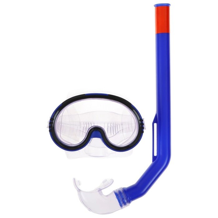 Набор для плавания детский ONLYTOP: маска, трубка, цвет синий от компании Интернет - магазин Flap - фото 1
