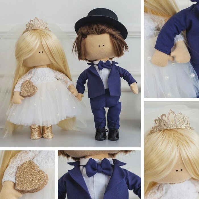 Набор для шитья. Интерьерные куклы «Жених и Невеста», 30 см от компании Интернет - магазин Flap - фото 1