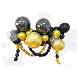 Набор для создания композиций из воздушных шаров, набор 52 шт. , черный, золото, прозрачный