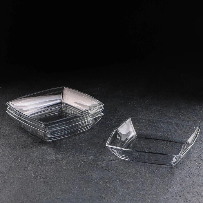 Набор глубоких тарелок стеклянный Tokio, 19,119,1 см, 4 шт от компании Интернет - магазин Flap - фото 1