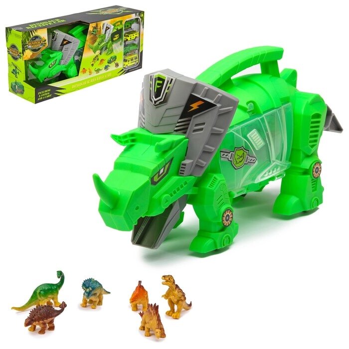 Набор игровой «Динозавр», 4 машины и фигурки от компании Интернет - магазин Flap - фото 1