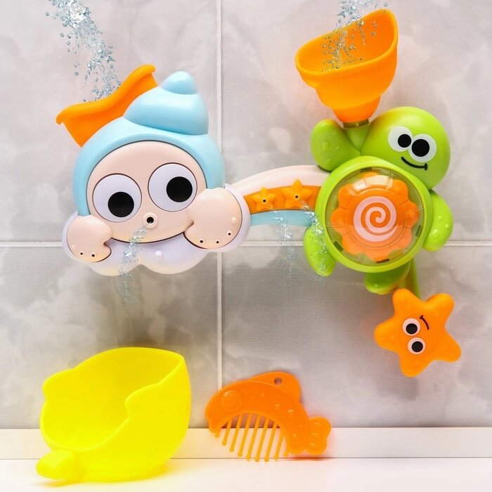 Набор игрушек для ванны «Черепашка - мельница», на присоске от компании Интернет - магазин Flap - фото 1