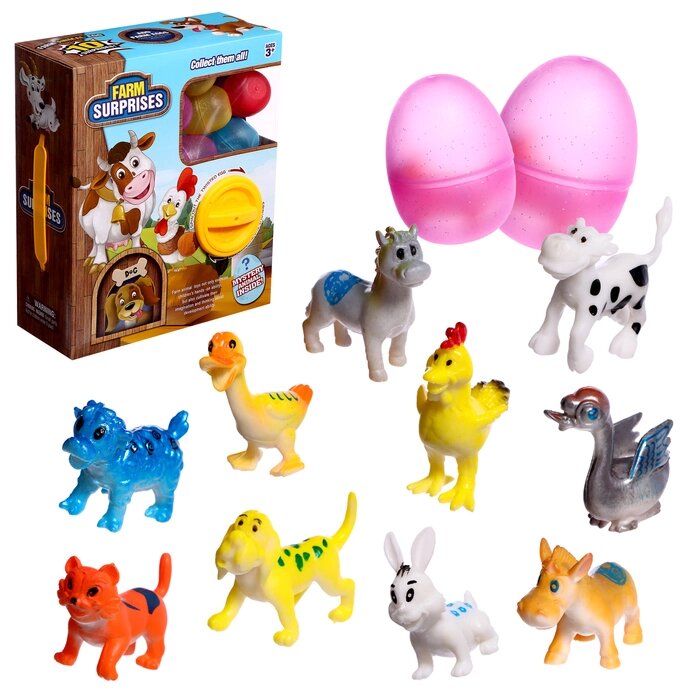 Набор игрушек-сюрпризов в шаре «Домашние животные» от компании Интернет - магазин Flap - фото 1