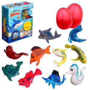 Набор игрушек-сюрпризов в шаре «Подводный Мир», 10 шаров