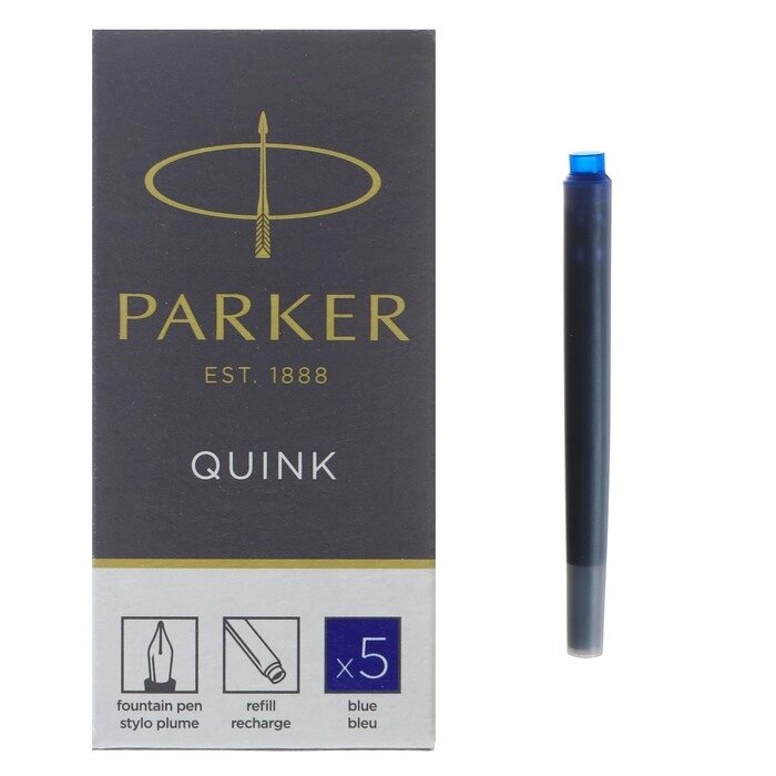 Набор картриджей для перьевой ручки Parker Z11, 5 штук, синие чернила от компании Интернет - магазин Flap - фото 1