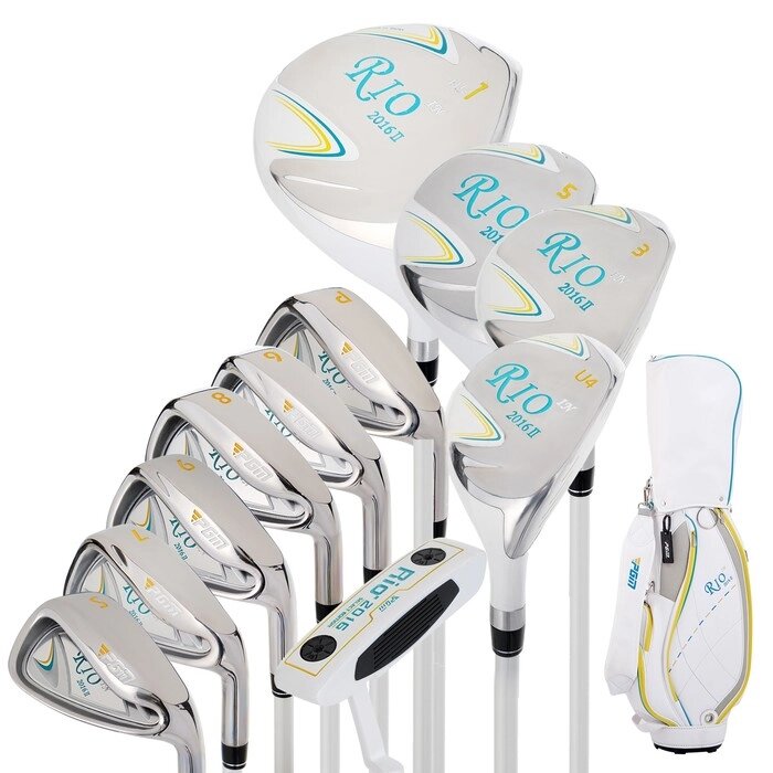 Набор клюшек для гольфа PGM "Rio II", 11 шт, для девушек, сумка в комплекте от компании Интернет - магазин Flap - фото 1