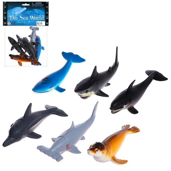 Набор морских животных «Подводный мир», 6 фигурок от компании Интернет - магазин Flap - фото 1