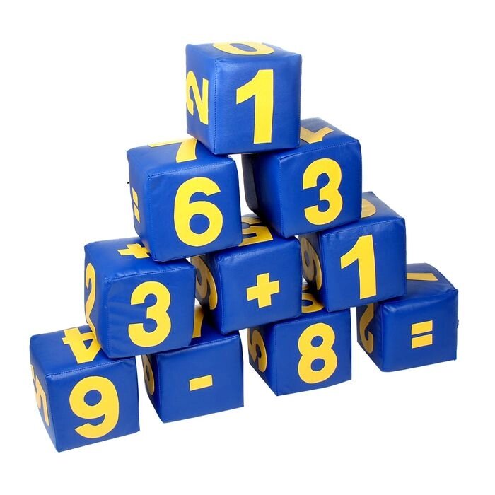 Набор мягких кубиков "Цифры", 10 шт., МИКС от компании Интернет - магазин Flap - фото 1