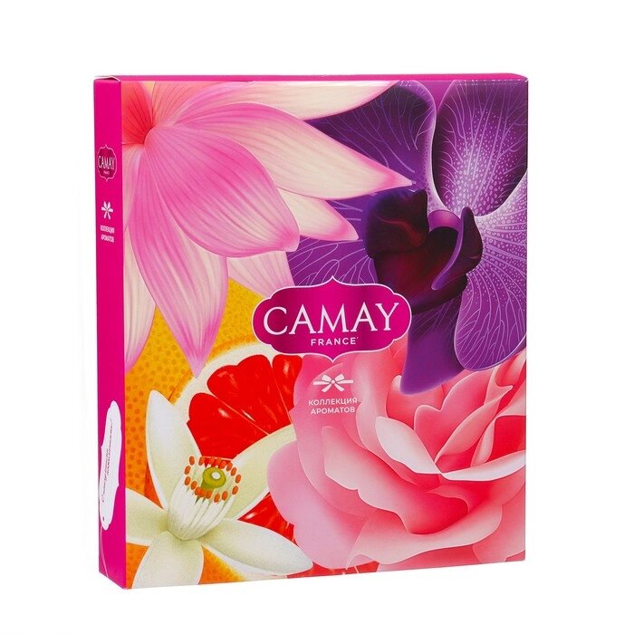 Набор мыла Camay: с ароматом розы, черной орхидеи, грейпфрута, акватичных цветов, 4 шт по 85 г от компании Интернет - магазин Flap - фото 1