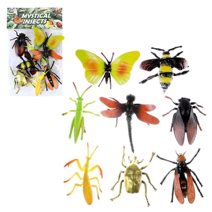 Набор насекомых «Лес», 8 фигурок, длина 12 см от компании Интернет - магазин Flap - фото 1