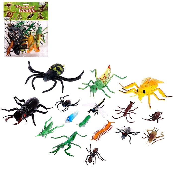 Набор насекомых «Жучки», 16 фигурок от компании Интернет - магазин Flap - фото 1