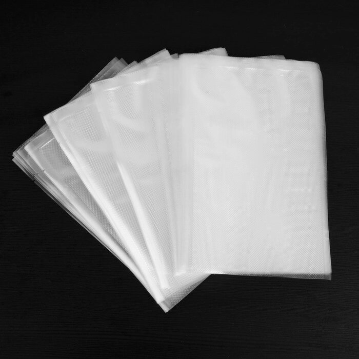 Набор пакетов для вакууматора Luazon, рифленые, 50 шт, 17 х 25 см от компании Интернет - магазин Flap - фото 1