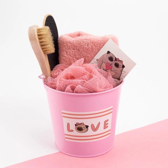 Набор подарочный Этель Love, полотенце и аксессуары от компании Интернет - магазин Flap - фото 1