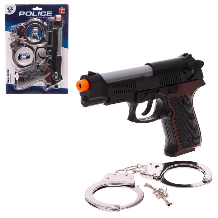 Набор полицейского «Следователь», с металлическими наручниками, световые эффекты от компании Интернет - магазин Flap - фото 1