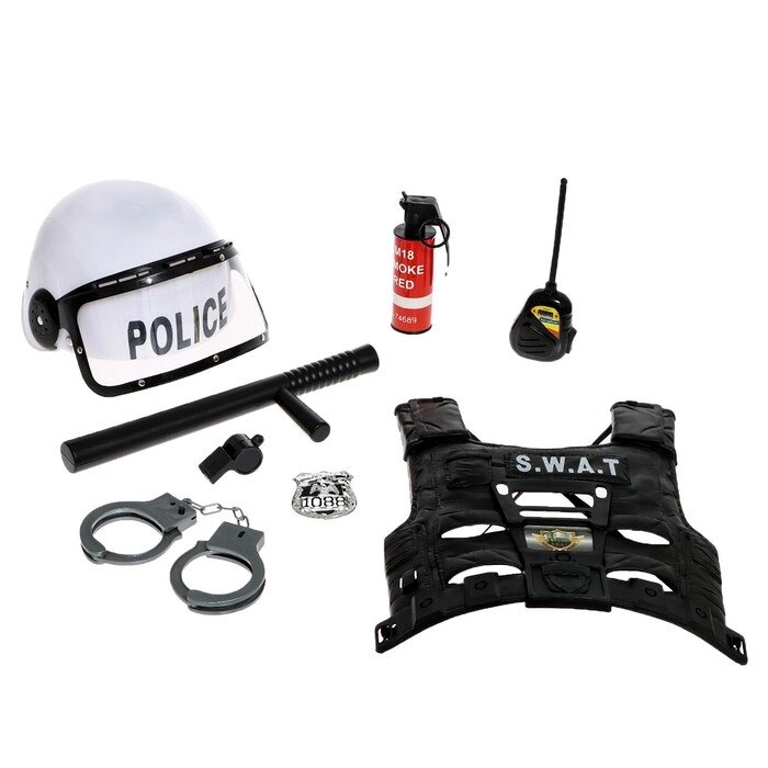 Набор полицейского «Захватчик», с жилетом, 8 предметов от компании Интернет - магазин Flap - фото 1