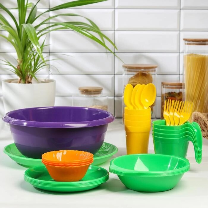 Набор посуды на 4 персоны «Всегда с собой», 30 предметов от компании Интернет - магазин Flap - фото 1