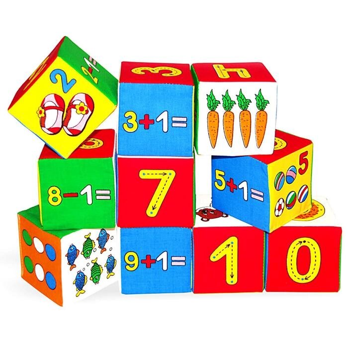 Набор развивающих мягких кубиков «Умная математика» от компании Интернет - магазин Flap - фото 1