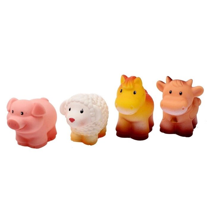 Набор резиновых игрушек «Домашние животные» от компании Интернет - магазин Flap - фото 1