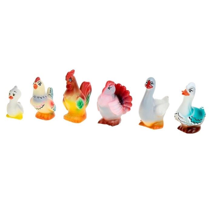 Набор резиновых игрушек «Птицеферма» от компании Интернет - магазин Flap - фото 1
