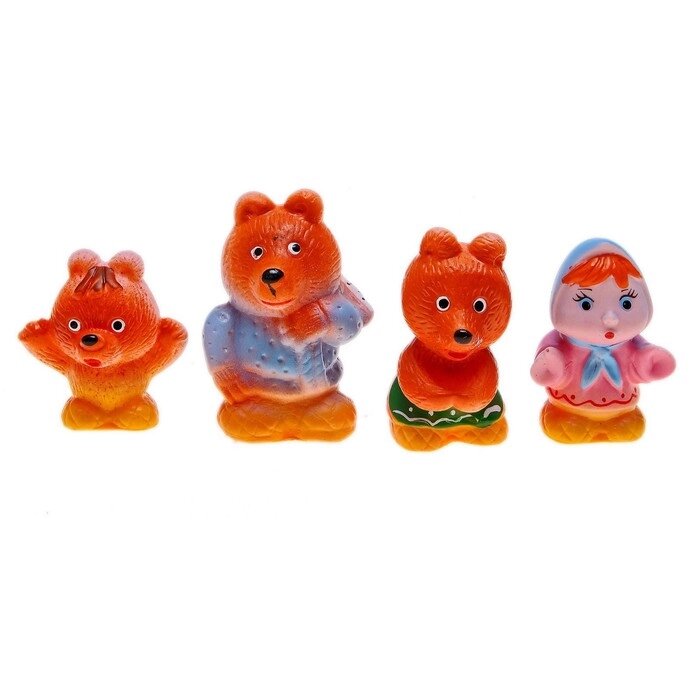 Набор резиновых игрушек «Три медведя» от компании Интернет - магазин Flap - фото 1