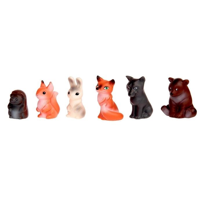 Набор резиновых игрушек «Животные леса» от компании Интернет - магазин Flap - фото 1