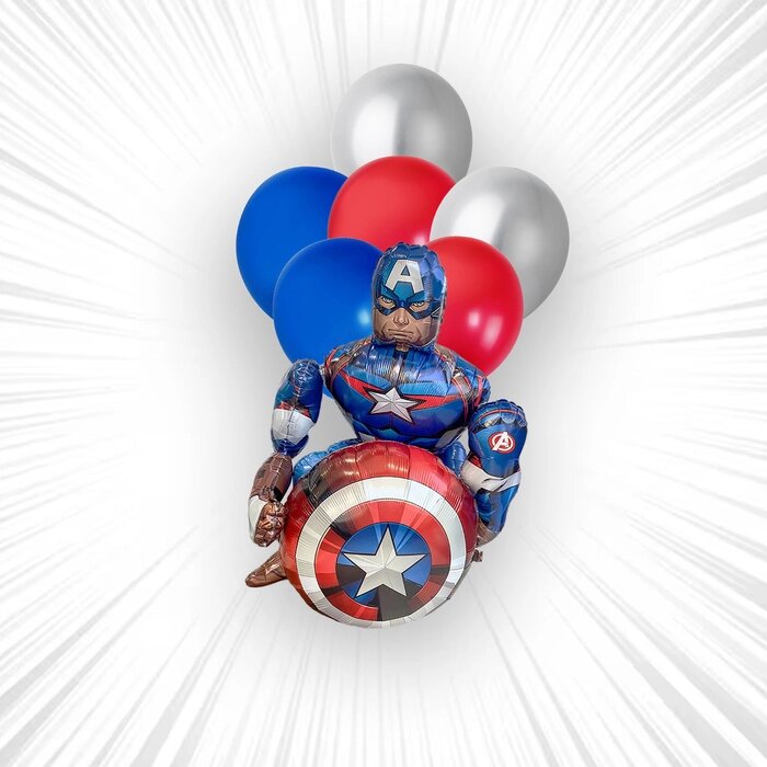 Набор шаров «Капитан Америка», латекс, фольга, 7 шт. от компании Интернет - магазин Flap - фото 1