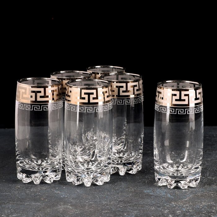 Набор стаканов для сока «Греческий узор», 390 мл, 6 шт от компании Интернет - магазин Flap - фото 1