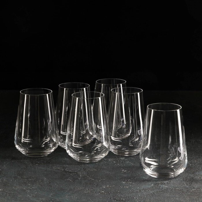 Набор стаканов для воды Bohemia Crystal «Сандра», 380 мл, 6 шт от компании Интернет - магазин Flap - фото 1