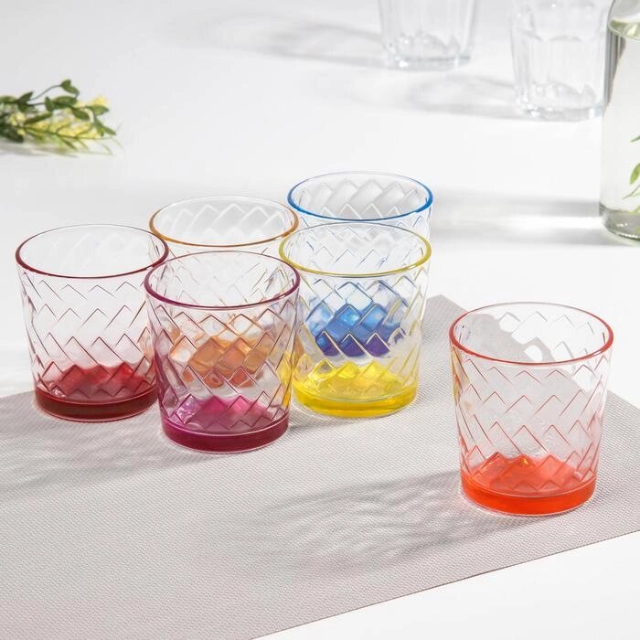 Набор стаканов «Джем», 250 мл, 6 шт, цвет и форма МИКС от компании Интернет - магазин Flap - фото 1
