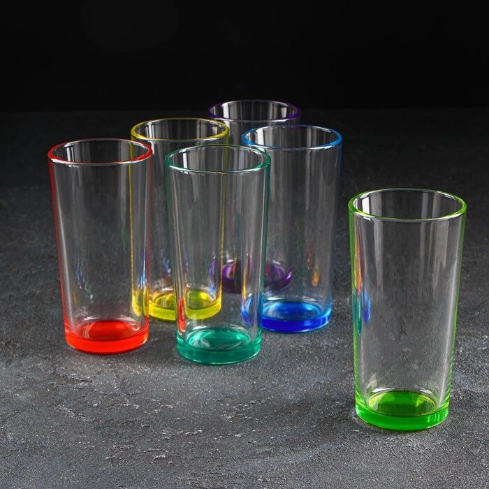 Набор стаканов «Микс», стеклянный, 230 мл, 6 шт от компании Интернет - магазин Flap - фото 1