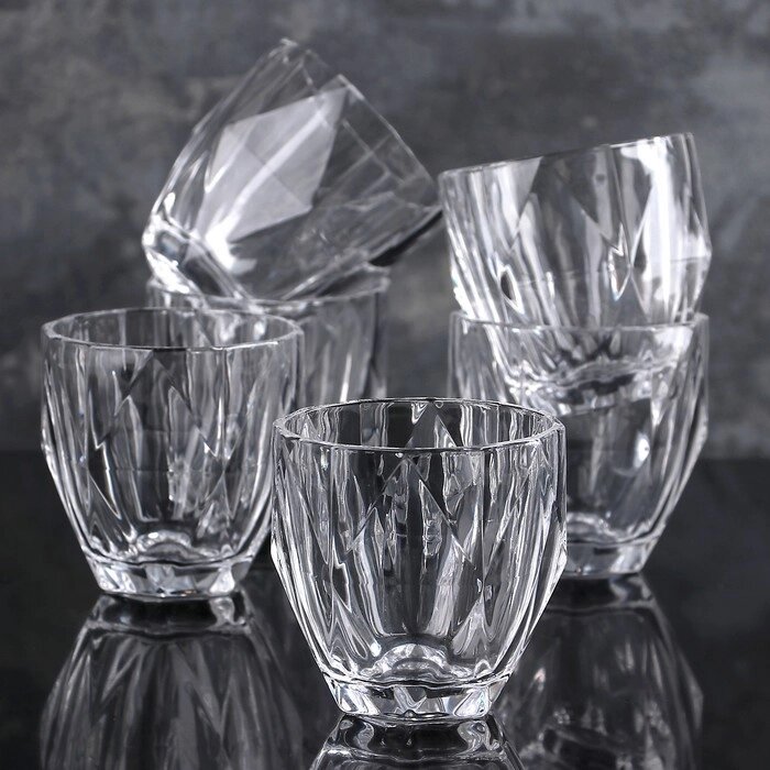 Набор стаканов стеклянных «Доменик», 250 мл, 99,5 см, 6 шт от компании Интернет - магазин Flap - фото 1