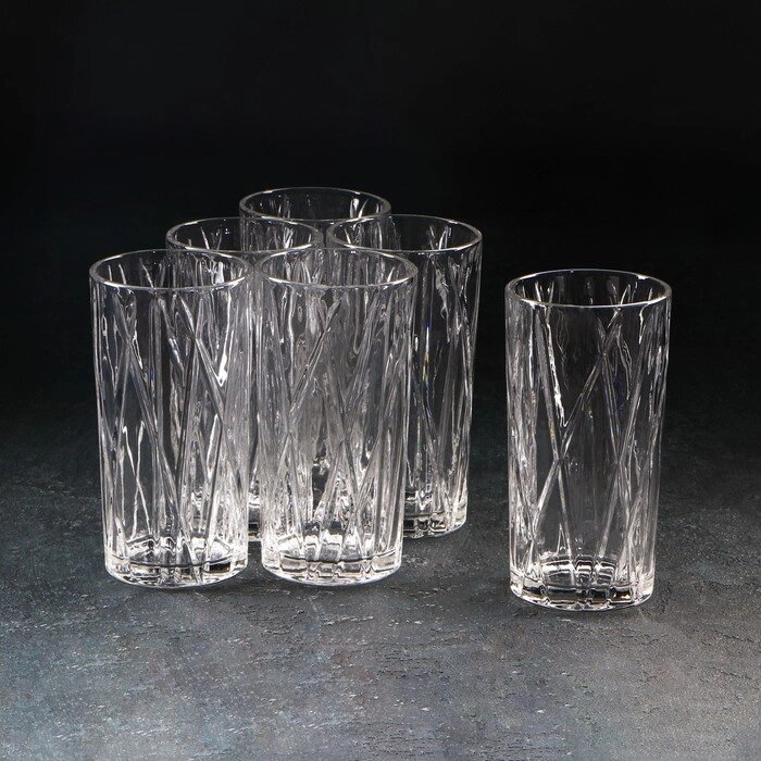 Набор стаканов стеклянных «Фрост», 350 мл, 7,514,5 см, 6 шт от компании Интернет - магазин Flap - фото 1