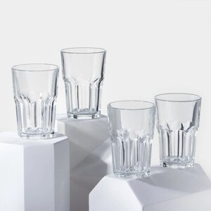 Набор стаканов «Время дегустаций. Лонг-дринк», стеклянный, 420 мл, 4 шт