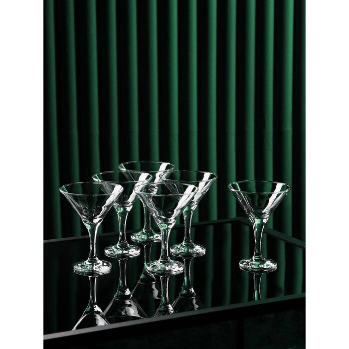 Набор стеклянных бокалов для мартини Bistro, 190 мл, 6 шт от компании Интернет - магазин Flap - фото 1