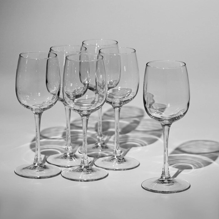 Набор стеклянных бокалов для вина «Аллегресс», 300 мл, 6 шт от компании Интернет - магазин Flap - фото 1