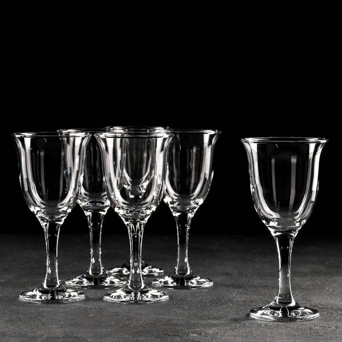 Набор стеклянных бокалов для вина «Далида», 300 мл, 6 шт от компании Интернет - магазин Flap - фото 1