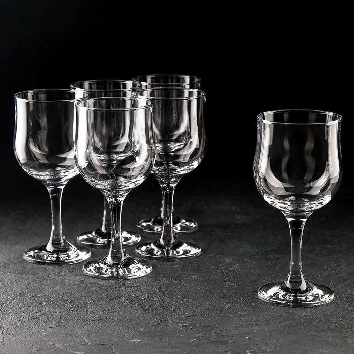 Набор стеклянных бокалов для вина Tulipe, 315 мл, 6 шт от компании Интернет - магазин Flap - фото 1