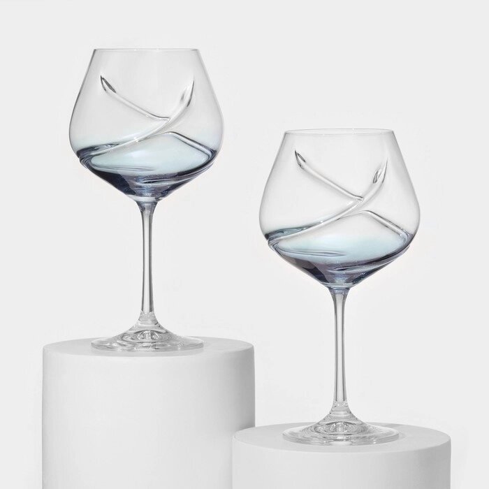 Набор стеклянных бокалов для вина «Турбуленция», 570 мл, 2 шт от компании Интернет - магазин Flap - фото 1