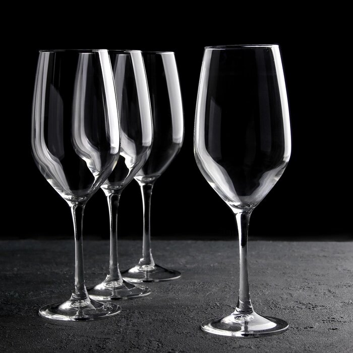 Набор стеклянных бокалов для вина «Время дегустаций. Бордо», 580 мл, 4 шт от компании Интернет - магазин Flap - фото 1