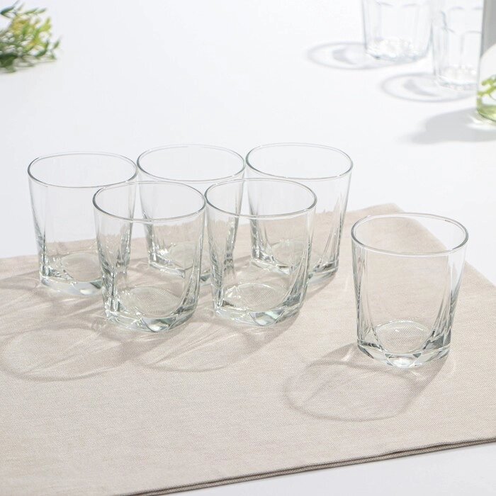 Набор стеклянных низких стаканов Luminarc EIFFEL, 300 мл, 6 шт, цвет прозрачный от компании Интернет - магазин Flap - фото 1