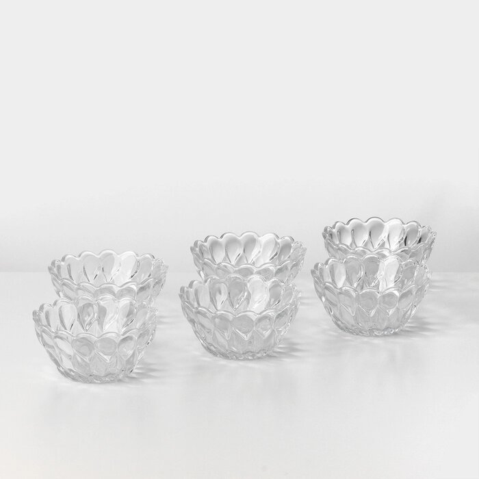 Набор стеклянных салатников Isfahan Glass Florence, d=11,5 см, 6 шт от компании Интернет - магазин Flap - фото 1