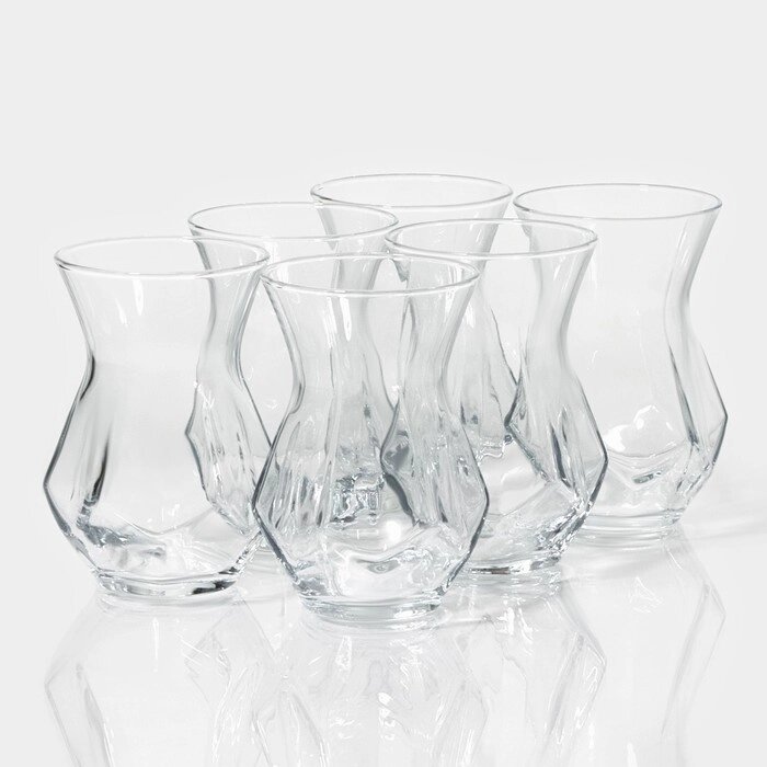 Набор стеклянных стаканов армуду Alya, 165 мл, 6,19,5 см, 6 шт от компании Интернет - магазин Flap - фото 1