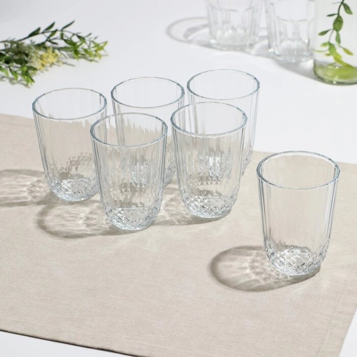 Набор стеклянных стаканов Diony, 265 мл, 6 шт от компании Интернет - магазин Flap - фото 1