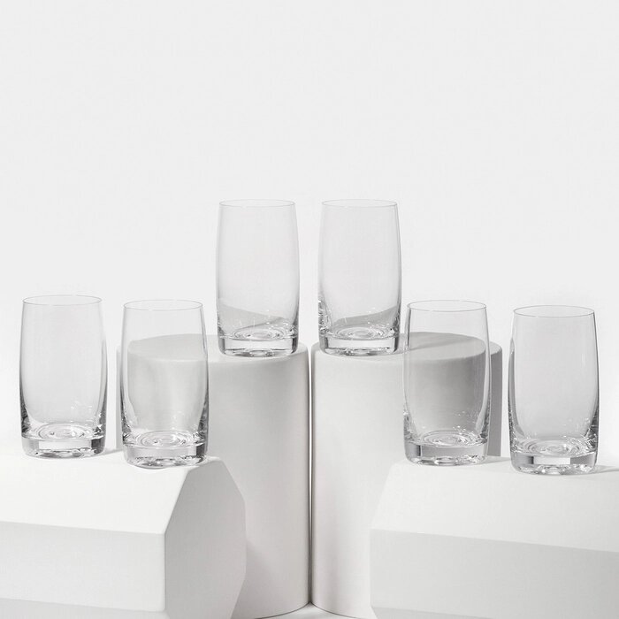 Набор стеклянных стаканов для воды PAVO AQUA, 250 мл, 6 шт от компании Интернет - магазин Flap - фото 1